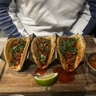 Chorizo (I think?) tacos