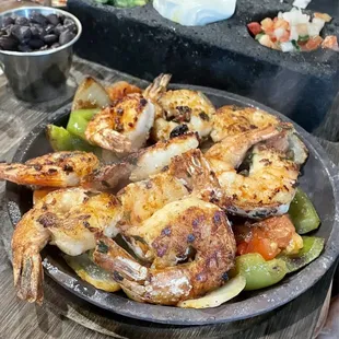 Shrimp fajitas
