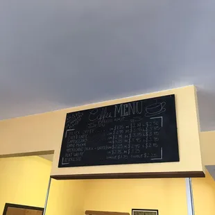 Inside - Coffee Menu