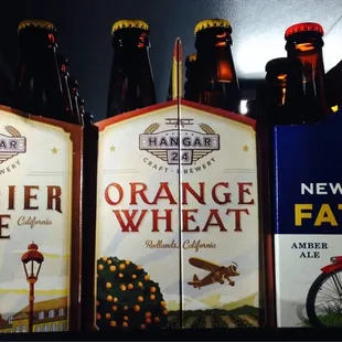 a variety of beer bottles