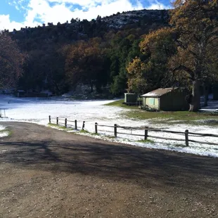 Camp verdugo oaks with snow