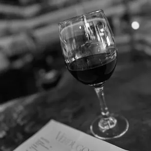 Glass of red blend Prisoner