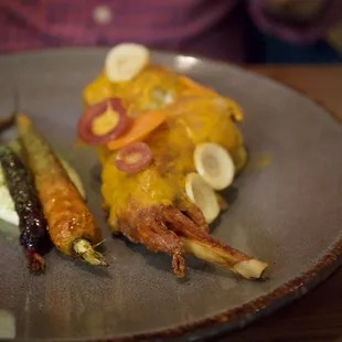 Rabbit, carrot, parsnip, course 4 More filling than the caramelle pasta, but not as flavorful.