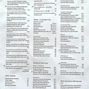Cocktail Menu