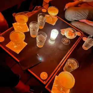 Round of lychee martinis