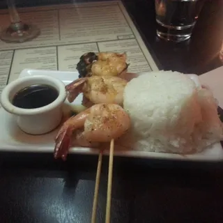 Sake Shrimp Skewers