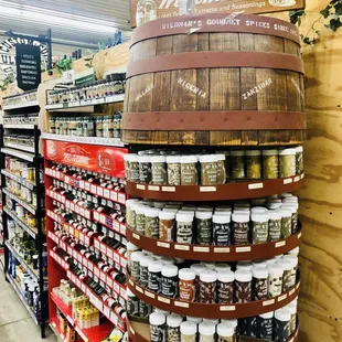  display of various products