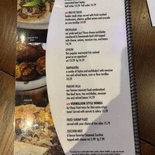 menu, chicken wings and fried chicken