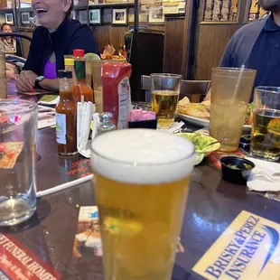 Ice cold frothy Coors on tap