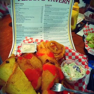 Great Cod Fish dinner 4 Fillets, Slaw, Fries n Garlic Toast only 10 bucks every day.