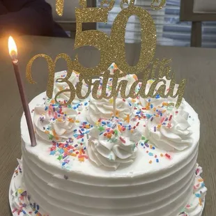 Funfetti flavored birthday cake