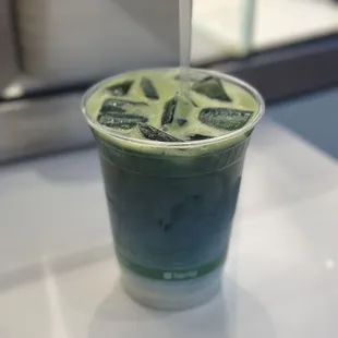 Butterfly pea flower matcha latte