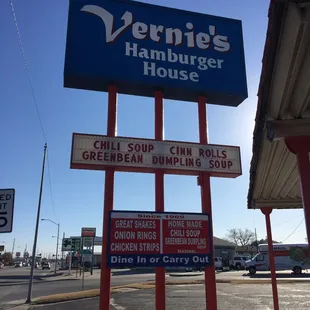 a sign for the restaurant