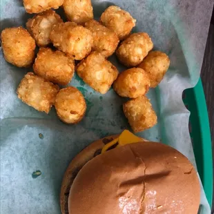 Cheeseburger and fries