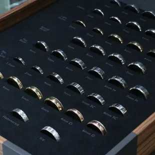 Dora rings at Vernon jewelers.