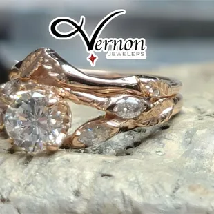 Cutting diamond rings.