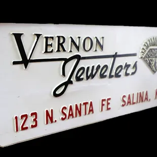 Vernon jewelers 123N. Santa Fe Salina, KS