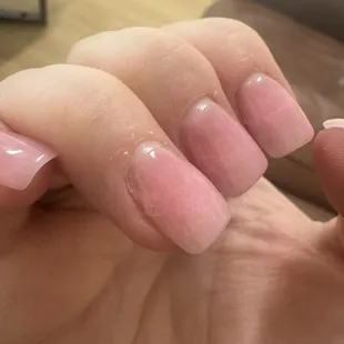 Uneven lump nails with different shapes