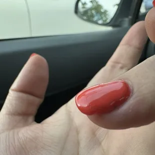 Horrible nail job and customer service!