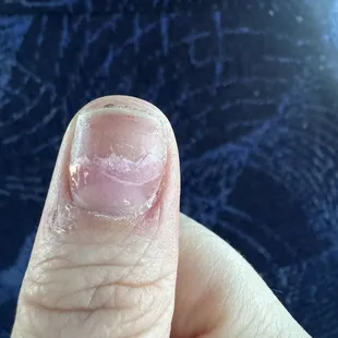 Nail broke within 28 hours. Tip was not fully glued on.