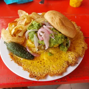 The absolutely insane guacamole burger - a fun delicious mess