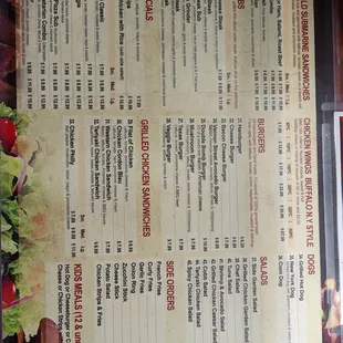 Posted 2022 menu!