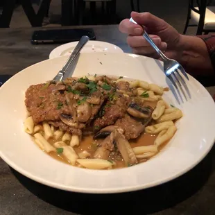 Veal Marsala Dinner with cavatels