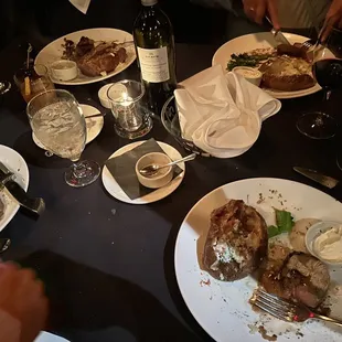 a table full of food