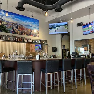 Bar area in restaurant