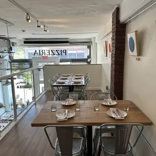 a view of the dining area