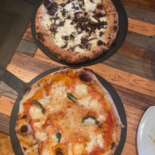 Margarita Pizza &amp; Fungi Pizza