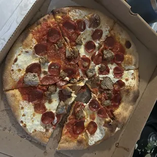 Meat lovers pizza