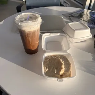 Salted Caramel Cold Brew with Biscuits and Gravy