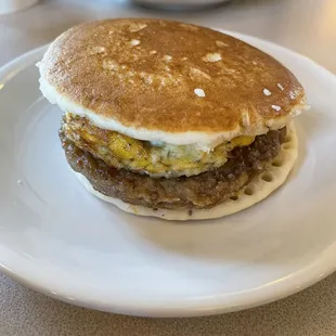 Maple Pancake Sausage Sandwich