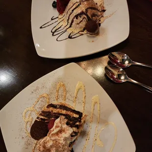Tiramisu and Panna cotta