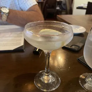 Bombay Sapphire martini with a twist