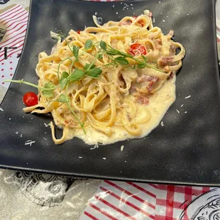 Fettuccine carbonara