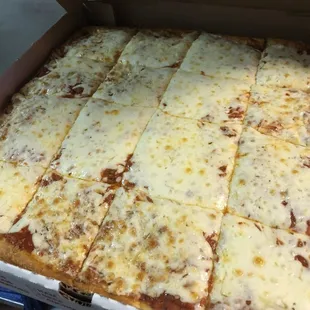 Deep dish Sicilian Square Cheese Pizza