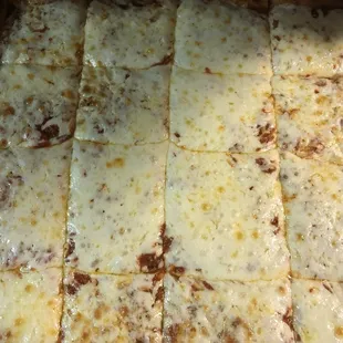 Deep dish Sicilian Square Cheese Pizza