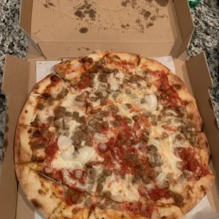 a pizza in a box