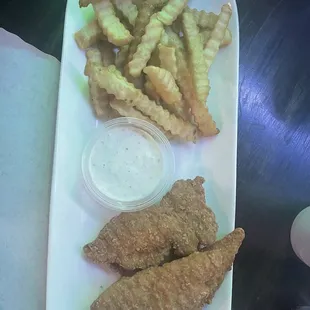 Chicken tenders and fries