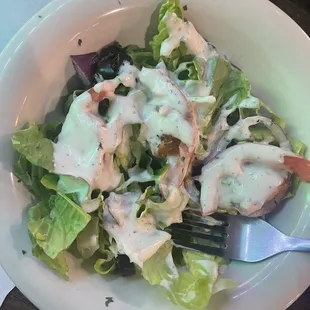 Side salad with ranch