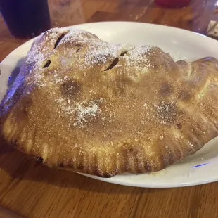 All meat Calzone with spicy marinara and jalapeños! Pic does zero justice to this masterpiece!