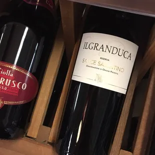 two bottles of red wine
