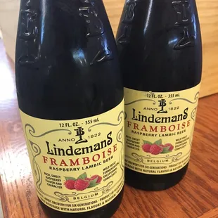 two bottles of lindenberg's ramboise