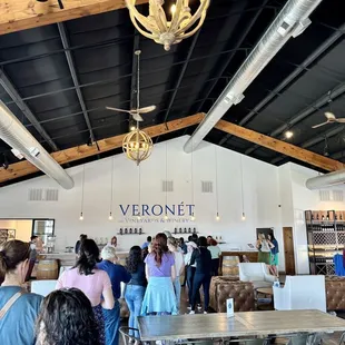 Line inside to order wine