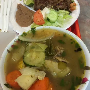 Beef Soup + Carne Asada