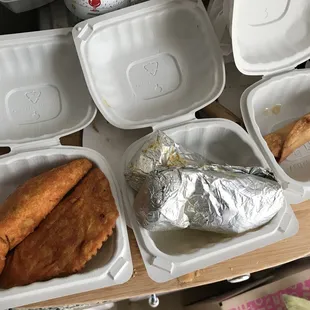 Empanadas, tamales, taquitos
