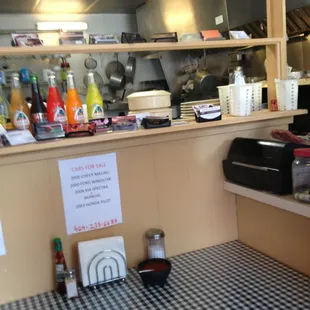 Very small kitchen and dining area