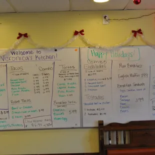 Veronica&apos;s Kitchen Menu
